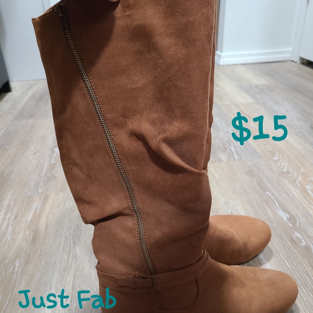 Tan Wide Calf Boot
